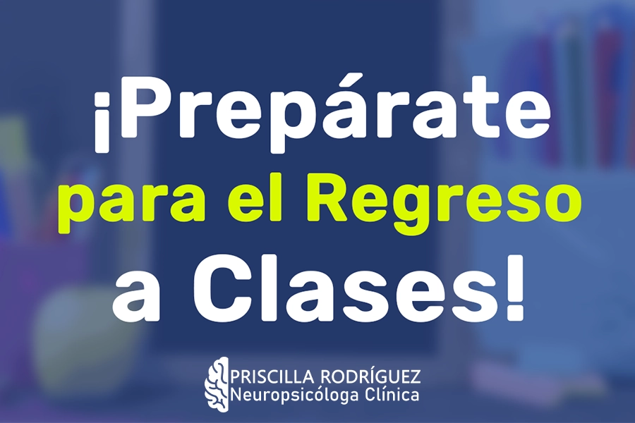 una imagen de portada que dice: Prepárate para el Regreso a Clases